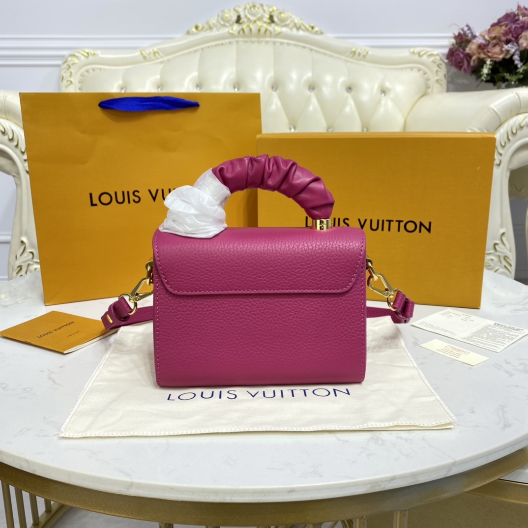 Louis Vuitton TWIST PM Handbag Taurillon Leather M58691 Pondichery Pink